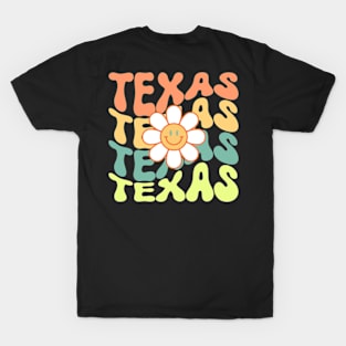 Texas Groovy Daisy Travel Wanderlust State T-Shirt